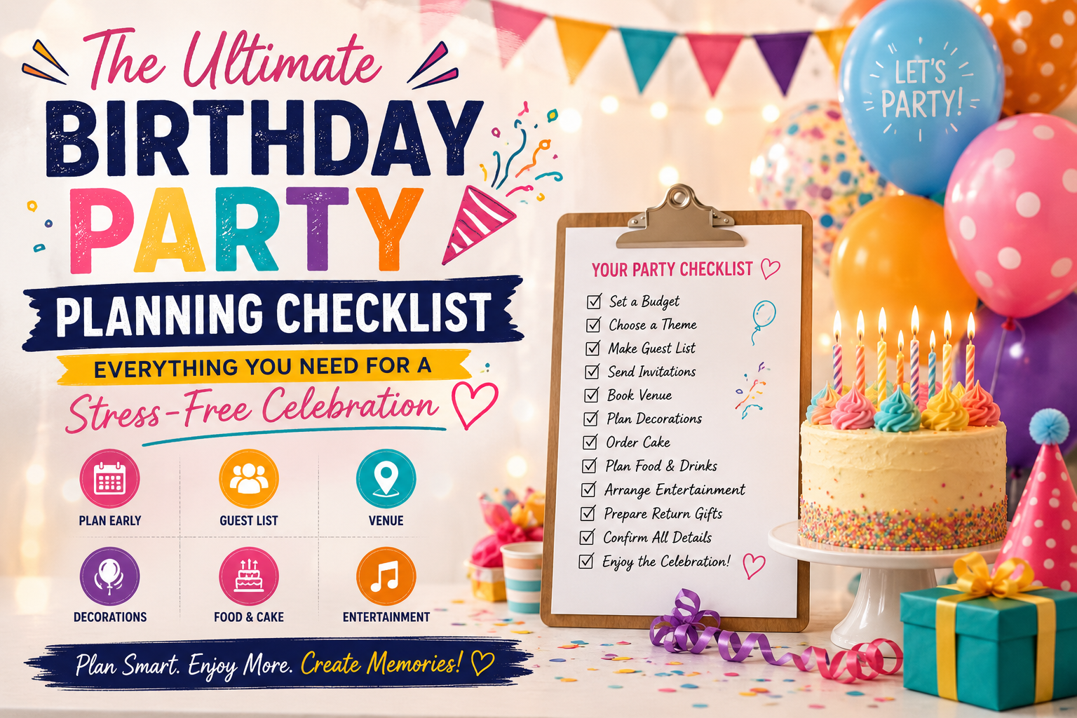 birthday party planning checklist